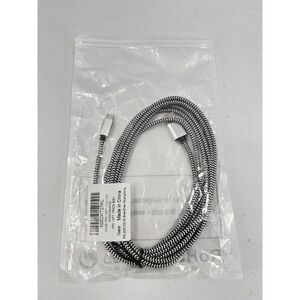 type c cord 10 ft 1 pack black and Silver (B-2)